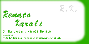 renato karoli business card